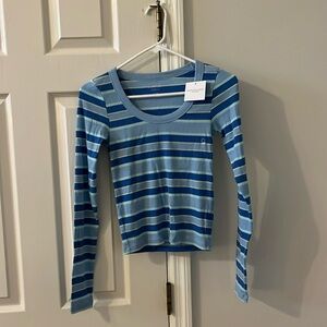 NWT american eagle blue striped long sleeve